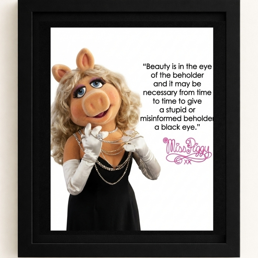 Miss Piggy A.I. Art Print in Frame 8x10